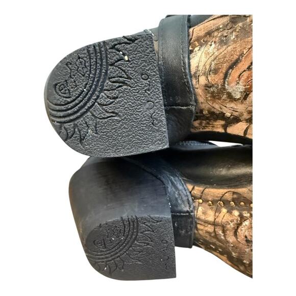 Black Star Boots Andromeda Knee High Studded Cowboy Boot Women size 6 - Picture 9 of 10